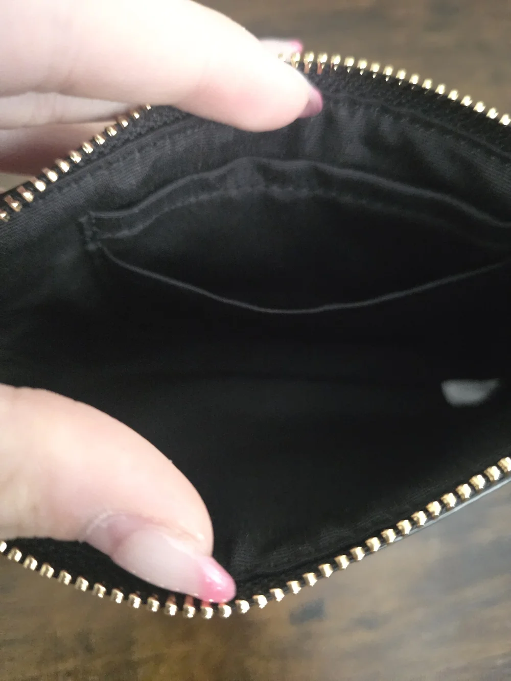 COACH Red Plaid Signature Zip Pouch
